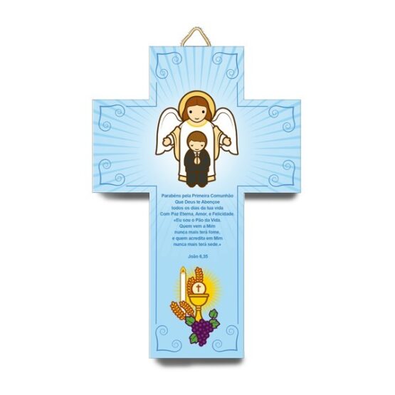 Cruz 1ª Comunhão Anjo da Guarda Menino – LDW
