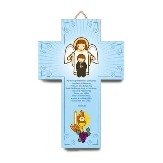 Cruz 1ª Comunhão Anjo da Guarda Menino – LDW