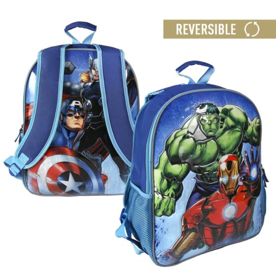 Mochila Escolar Reversível – Avengers