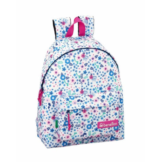 Mochila Escolar White Bloom – Benetton