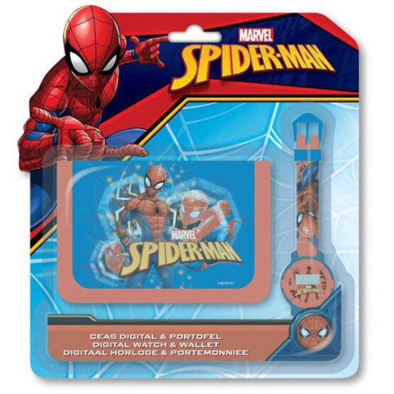 Set Relógio com Carteira – Homem-Aranha