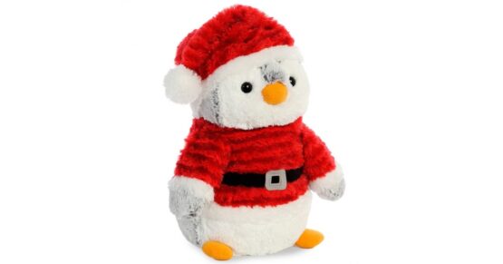 Peluche Pinguim Pompon Santa 28cm