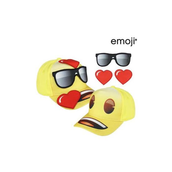 Boné com Adesivos – Emoji