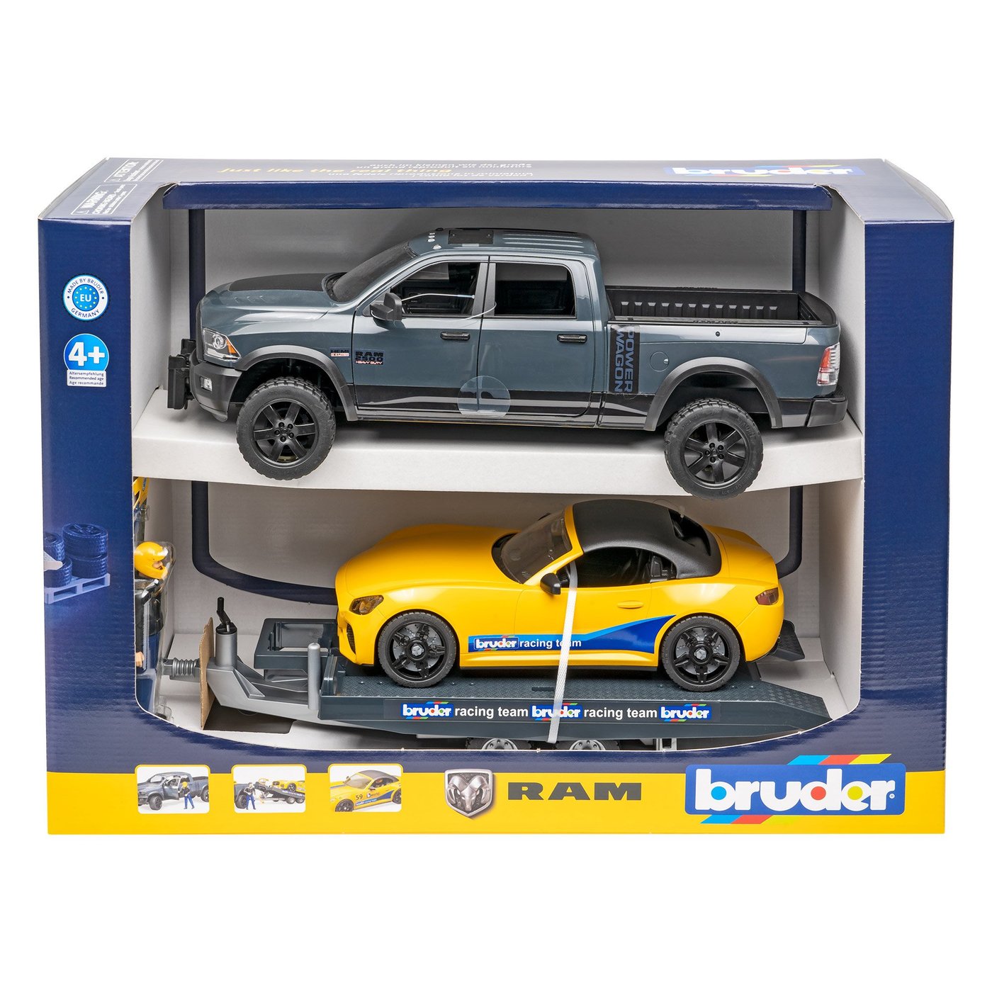 Carrinha RAM com Atrelado e Veiculo – Bruder