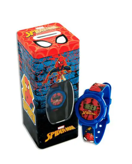 Relógio Digital + Mealheiro – Spiderman