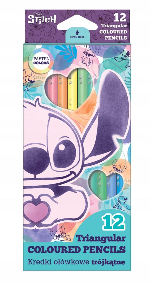Kredki-olowkowe-pastelowe-kolory-STITCH-do-szkoly-Disney-Lilo-Stich-12szt