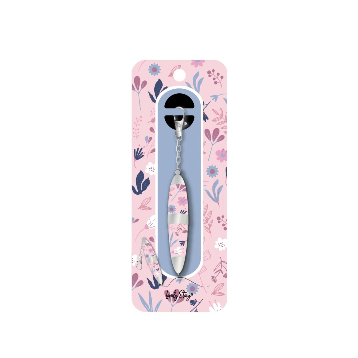 Porta-chaves Caneta Pink Bloom – Lovely Story