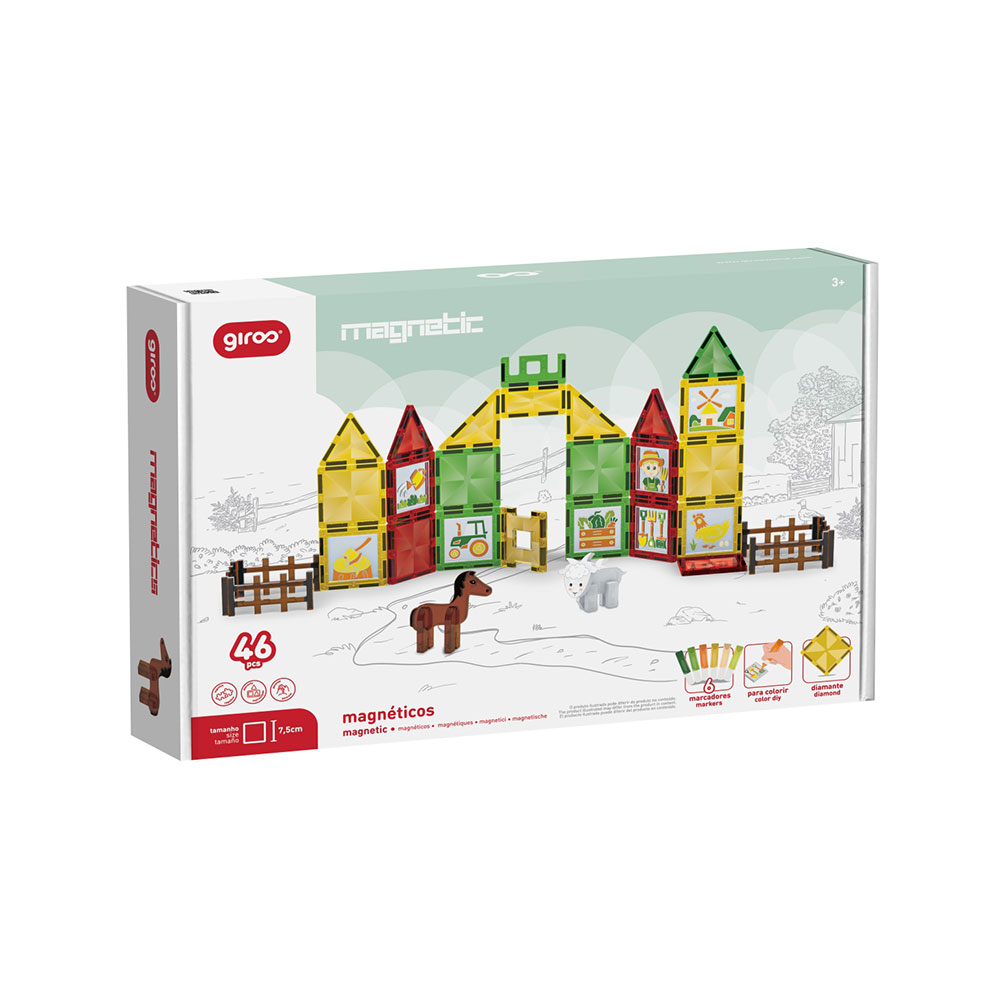 Jogo Magnético A Quinta 46 Peças – Giros World