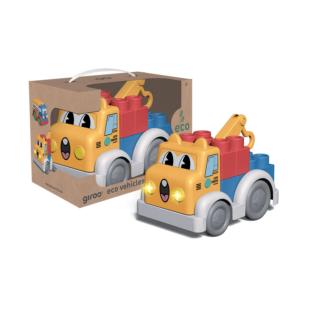 Veículo Ecológico c/ Blocos Construção Som e Luz – Giros World