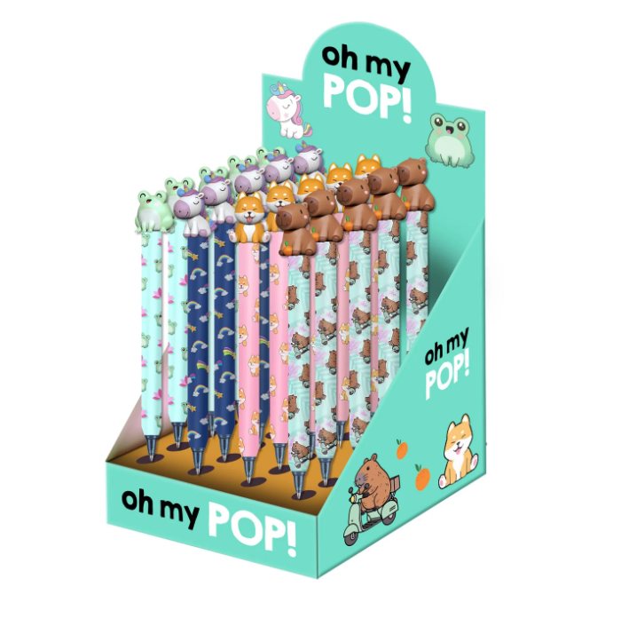 Canetas Apagáveis Animais Fofinhos – Oh My Pop